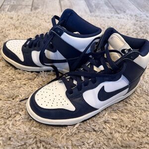 Nike High-Top Sneakers in Navy and White